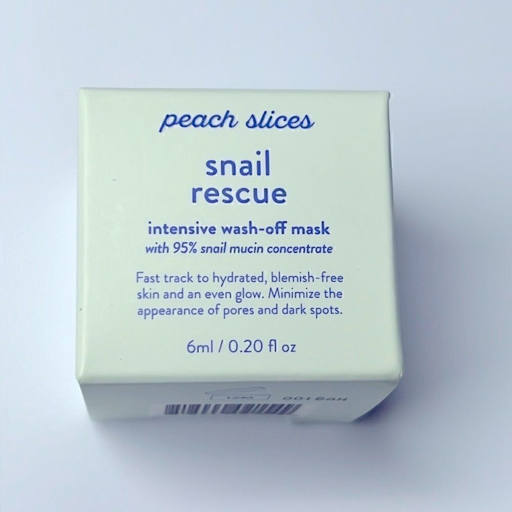 $6🌟 Peach Slices Snail Rescue Intensive Wash Off Mask